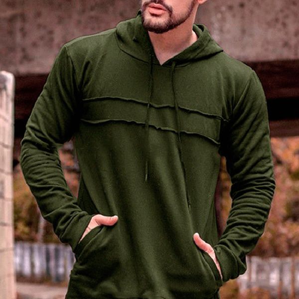 

spring autumn mens slim fit coat solid patchwork men hoodies sweatshirt streetwear fashion casual long sleeve, Black