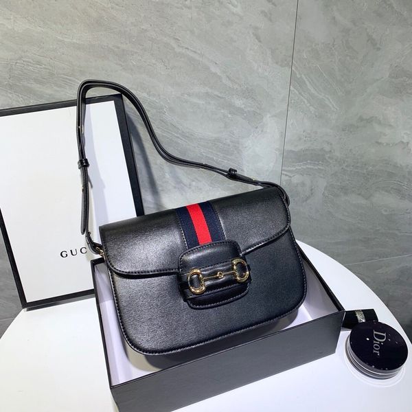 

2020 new genuine leather ladies bag 18s61f, Black