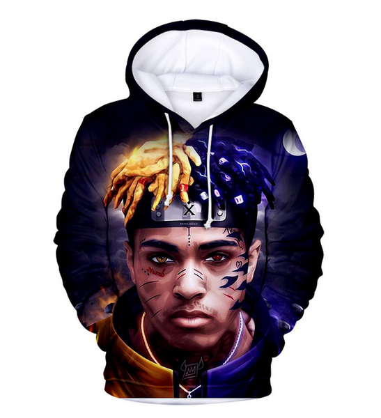 

смешной рэпер xxxtentacion толстовка толстовка 3d печать унисекс мужчина / женщины streetwear высокого качество толстовка толстовка свитера, Black
