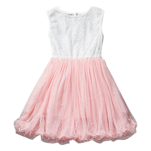 

children's party dress girl lace flower children's pettiskirt dress princess 3-7 years old, Red;yellow