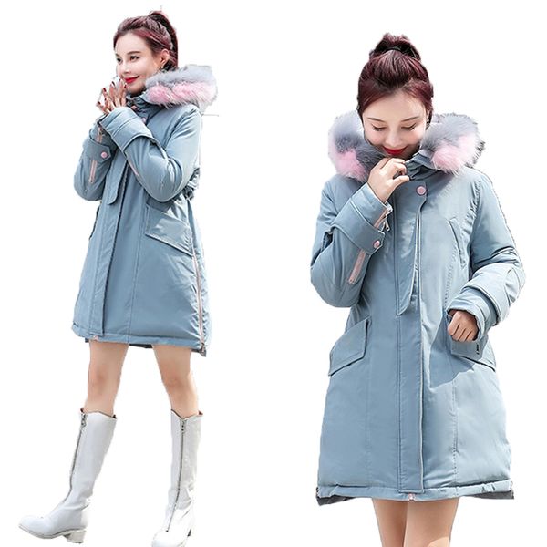 

nice new long down cotton-padded jacket fashion coat to keep warm coat, Black
