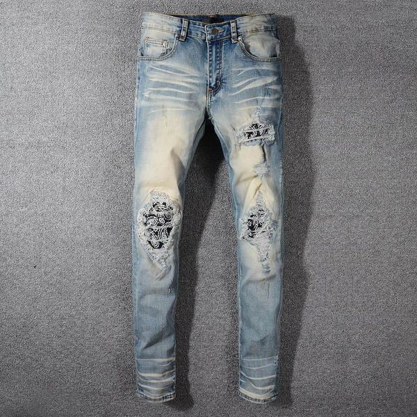 

new mens designer jeans distressed zipper jeans mens designer biker pants ripped denim pants size 29-40