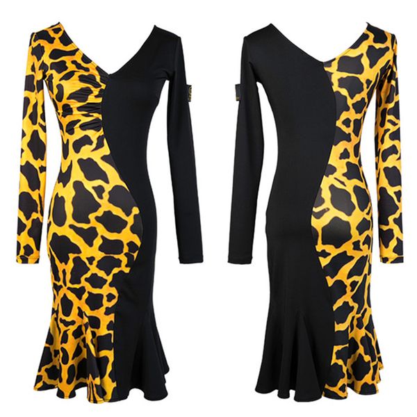 

yellow latin dance dress ladies black latin competition dresses women ballroom samba tango dancing clothes dancewear, Black;red