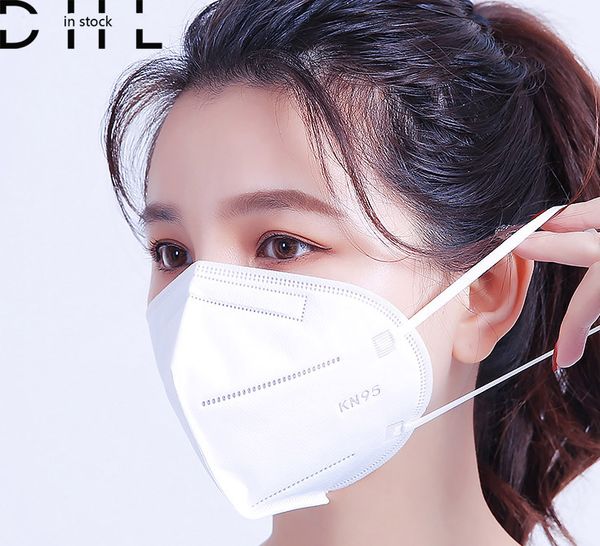 

in stock dhl #13;medical disposable kn95 ce ffp2 masks respirator dust proof breathable smog dust pure cotton white n95 mask pp