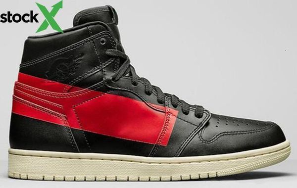 

2020 high og 1 couture defiant new banned black red basketball shoes men 1s defiant couture sports sneakers with box