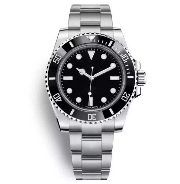 

male luxurious watch 114060 no date sapphire glass ceramic frame 306l stainless steel automatic mechanical watch waterproof, Slivery;brown
