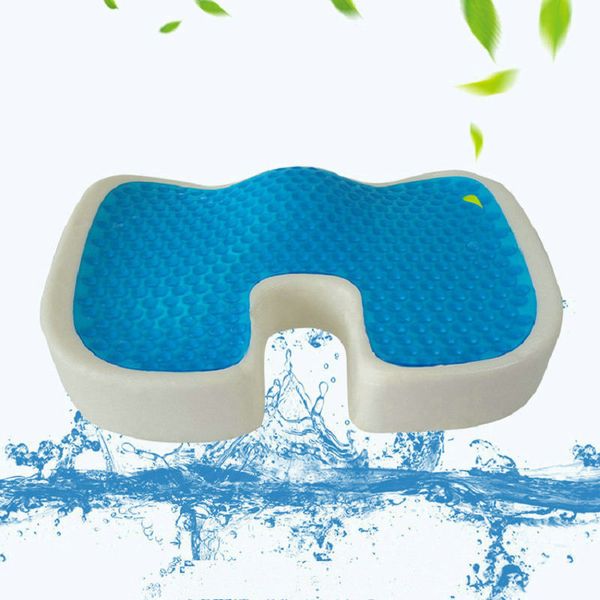 

fashion u shape gel cushion memory foam pillow coccyx protect slow rebound hip warping summer cool chair cushion seat pad