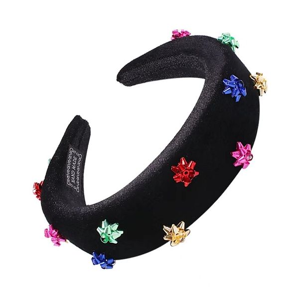

colorful star headbands for women luxury designer baroque alloy stars velvet headband bohemian style hair band jewelry accessories love gift, Silver