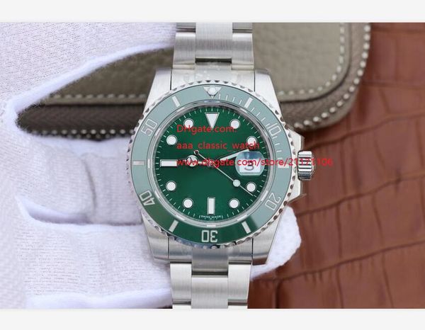 

высокое качество роскошный наручные часы sapphire 40мм 116610lv hulk ceramic зеленый набор / bezel asia 2813 автоматические механические муж, Slivery;brown