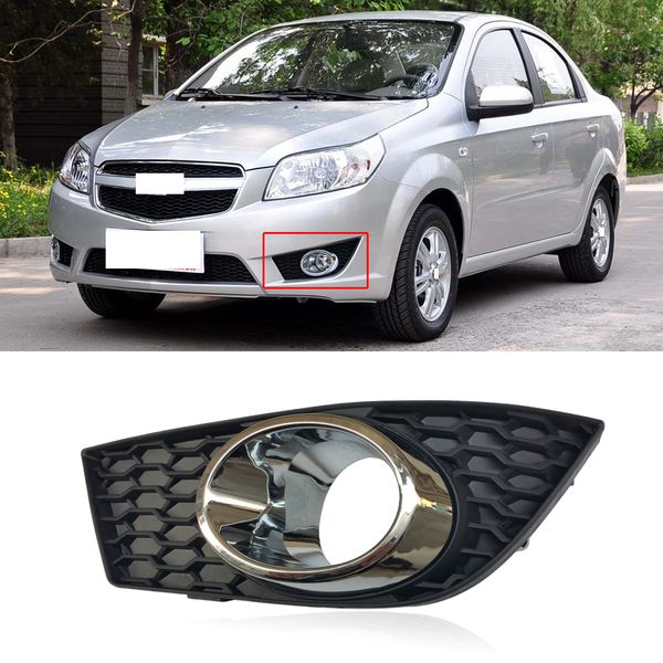 

capqx for lova aveo 2009-11 front bumper fog light frame foglamp hood trim cap fog lamp decorative housing lid shell