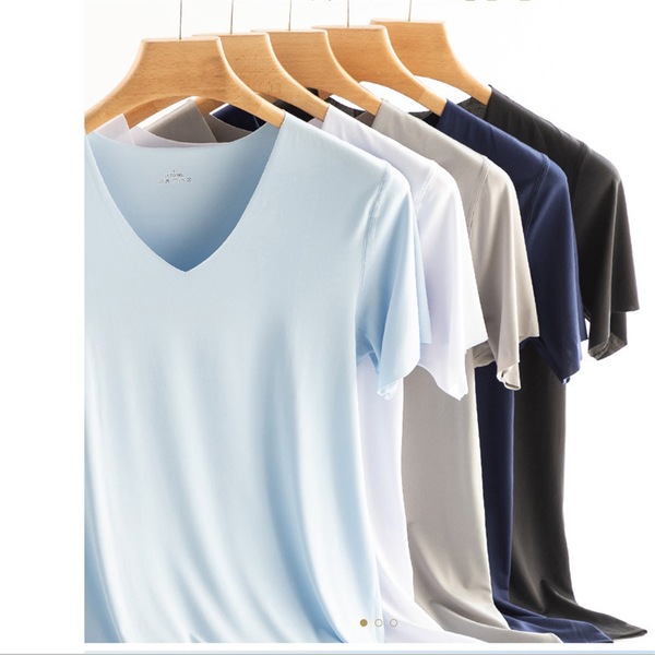 

men's gym running t-shirt solid color v-neck summer quick-drying sports slim t-shirt sportswear rashgard men's short sleeve bask, Black;blue