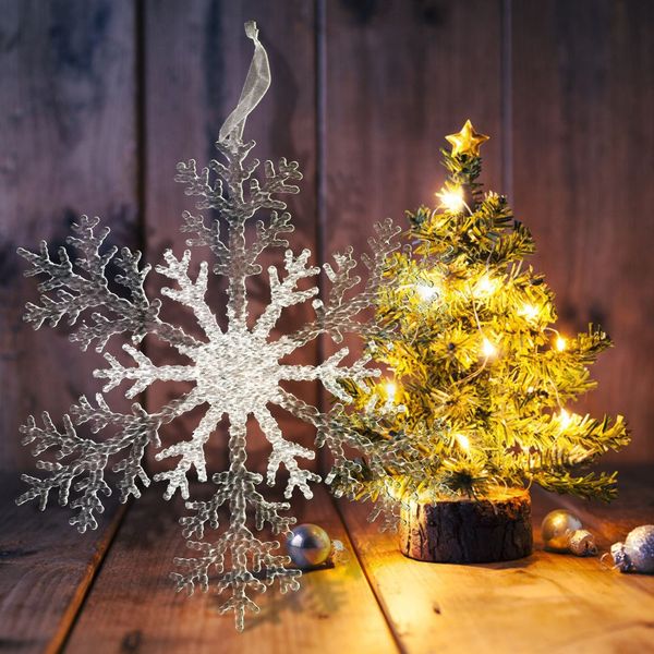 

snowflake decoration pendant christmas tree party festival supplies 2pcs merry christmas ornaments pendant for home window decor