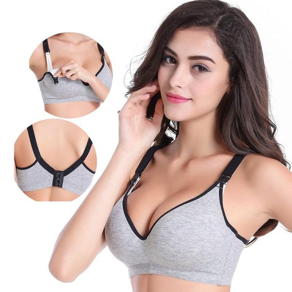 

cotton maternity nursing bras set pregnant breastfeeding pregnancy women underwear breast feeding bra soutien gorge allaitement, White