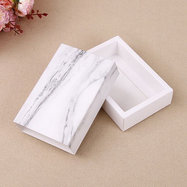 

10pcs / universal marble gift box, drawer type jewelry packaging, gift box, storage paper box