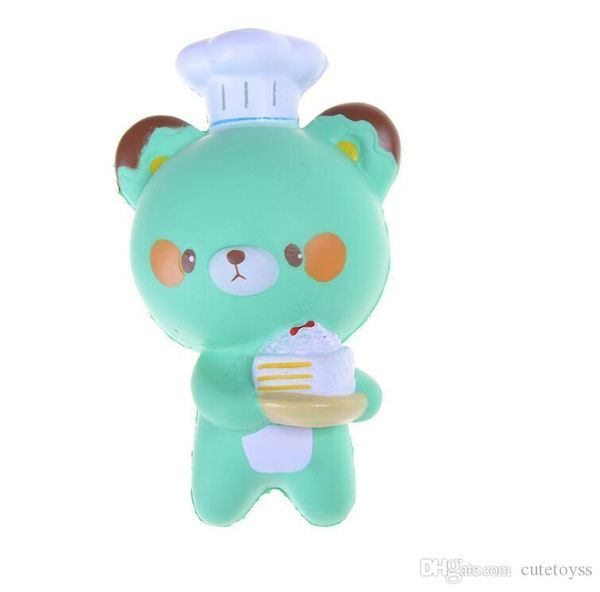 

good squishy jumbo panda 14cm cell phone strap chef pastry bear squishy bread slow rising toy cartoon cake bun with fragrant