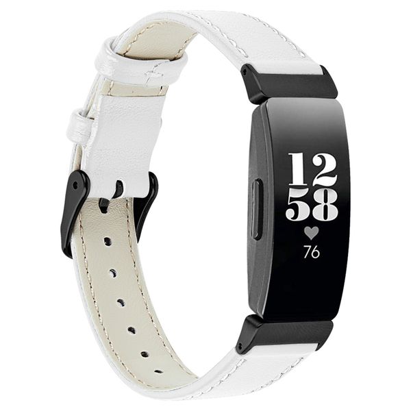 

for inspire/inspire hr bands, replacement luxury leather watch band wrist strap for inspire/inspire hr, Black;brown