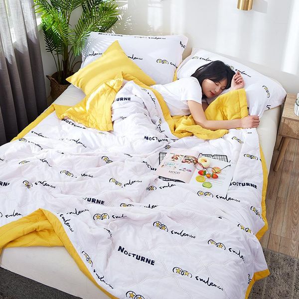 

2019 summer quilts nordic style patchwork duvet 1pc throw blanket freshness bed linen washed cotton home bedspread 180*200cm bed