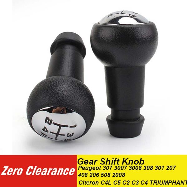 

zeroclearance manual gear shift knob for 307 3007 3008 308 301 207 408 206 508 2008 for citeron c4lc5 c234 elysee
