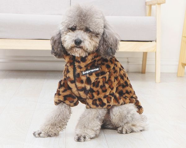 

clothes 2020 dog coral and cat spring puppy velvet autumn clothes teddy cats leopard print pets two-legged casual vest new clot nhqnv, White;black