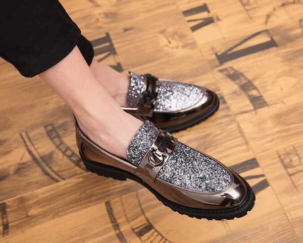 

men thick bottom dress shoes plus size italian style fashion men formal shoes brand men bring business leather shoes, Black