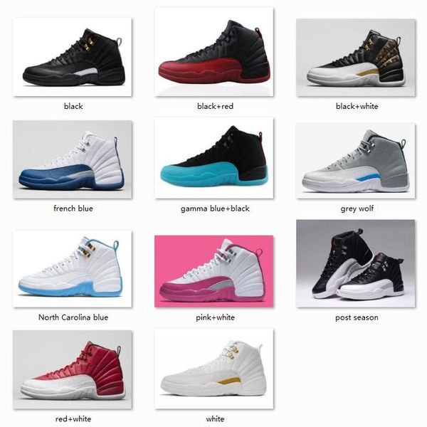 

2019High Quality Men 12s basketball Shoe Winterized WNTR Gym Red Michigan Bordeaux 12 white black The Master Flu Game taxi sports sneaker Sh