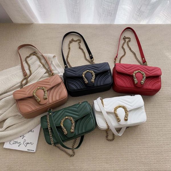 

bag female 2020 new net red with the same simple and wild small fragrant rhombus chain bag shoulder messenger dionysian