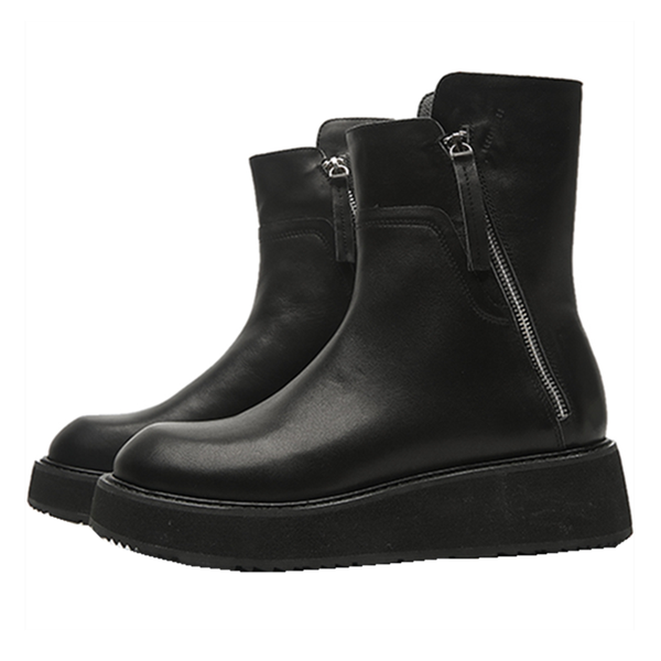 

thick sole shoes for men fashion winter boots platform male elevator shoes 13#20/20d50, Black