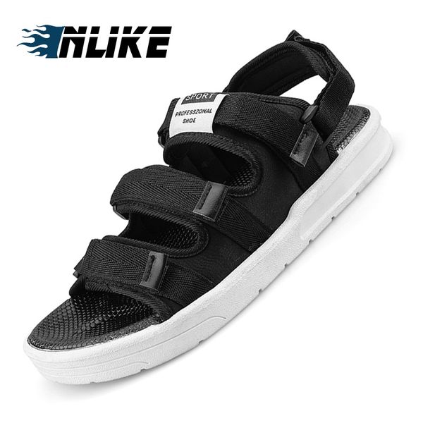 

men summer shoes casual flat non-slip beach sandals outdoor plus size sandal, Black