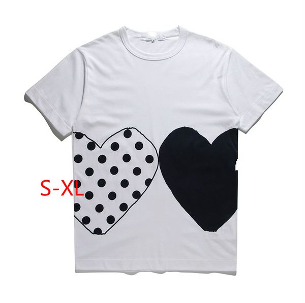 

2020 womens designer t shirts 2020 summer casual couple shirts short sleeve tees fashion heart print funny tee wdy2004154, White