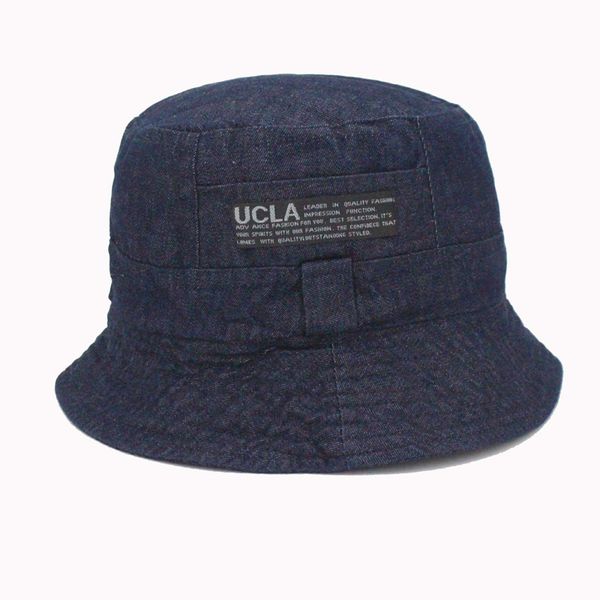 

2016 fashion cottonblend denim cap bucket hat summer outdoor fishing caps for men and women flat sun berets ht51041+20