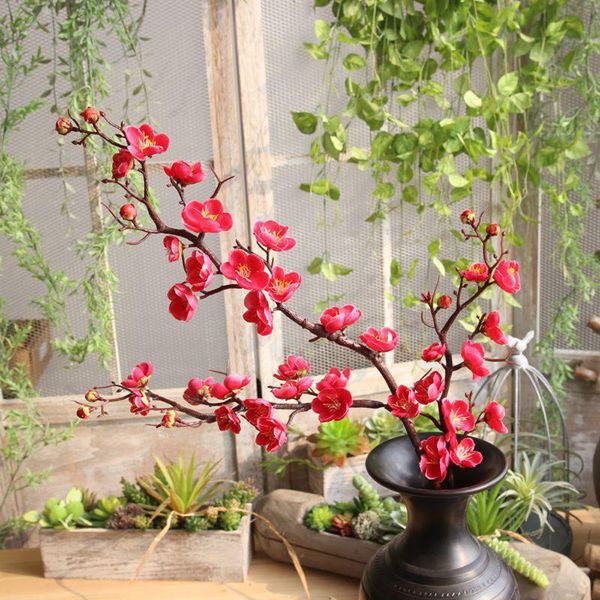 

artificial silk fake flowers plum blossom floral wedding bouquet party decor fake flowers festival supplies home decor bouquet
