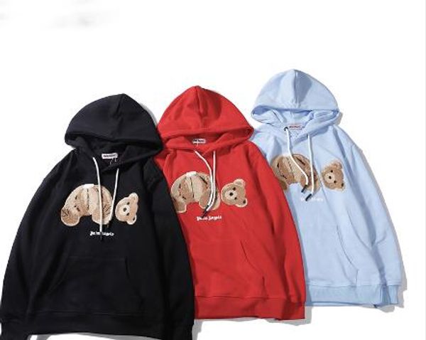 

new palm beheaded bear - angles embroidered teddy bear ins super angel hoodie - palm, Black