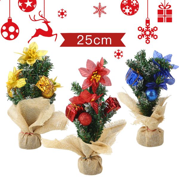 

mini 25cm christmas tree xmas decoration gift ornaments creative 3 color