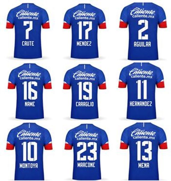 

Customized 18-19 Home blue Thai Quality Soccer Jerseys,Custom 7 Caute 17 Mendez 2 Aguilar 16 Aldrete 9 Caraglio 11 Hernandez Soccer Wear