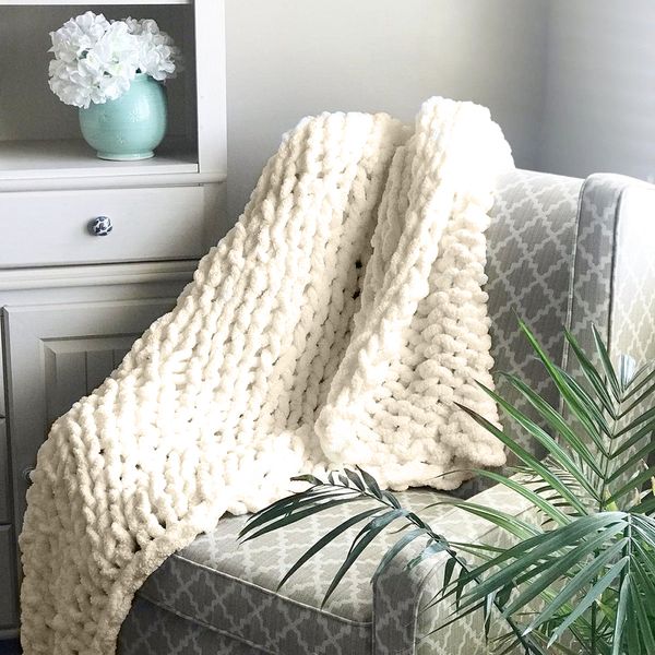 

nordic pgraphy decorative blanket chenille chunky knitted blanket area rug mat super thick soft manual weaving d20