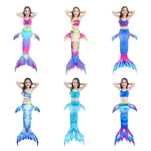 

baby girls clothes mermaid tails swimming dresses cosplay costume beach clothes mermaid swimsuit casual dress, Red;yellow