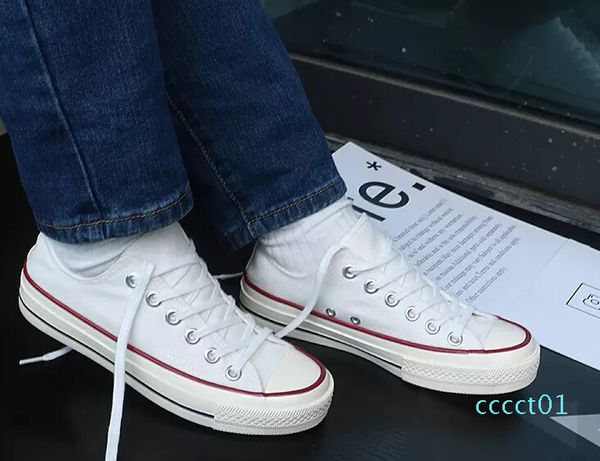 

drop shipping brand new 15 colors all size 35-46 high low classic canvas shoe sneakers men's women's casual shoes ct01, Black