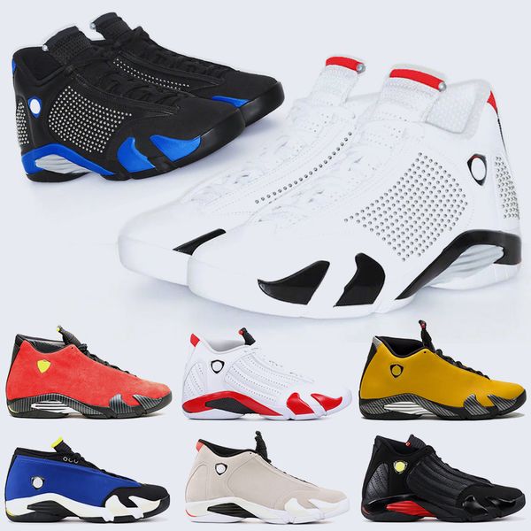 

jumpman 14 14s basketball shoes spm black blue white red suede candy cane reverse ferr desert sand thunder black toe suede sports sneakers