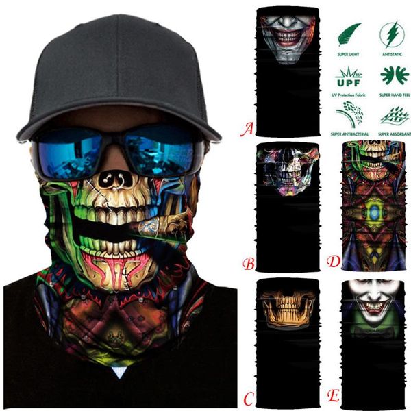 

scarves bandana scarf mask skull 3d seamless balaclava magic outdoor sports bandanas ski fishing cycling hiking neck gaiter, Blue;gray