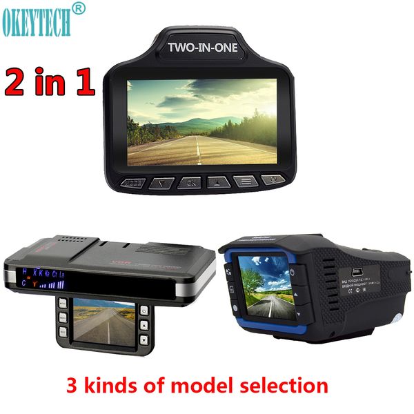

okeytech 2 in 1 anti laser car g-sensor dvr camera recorder russian&english version