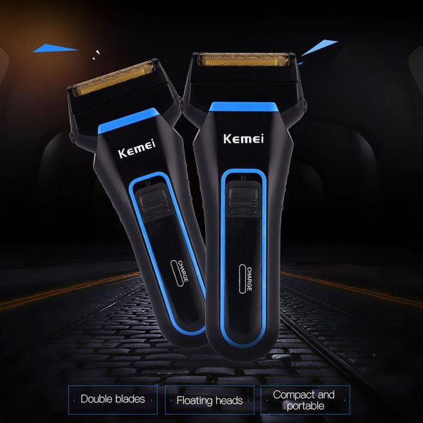 

100-240v portable electric floating foil shaver double blades shaving razors men's beard trimmer for man face care travel use 45