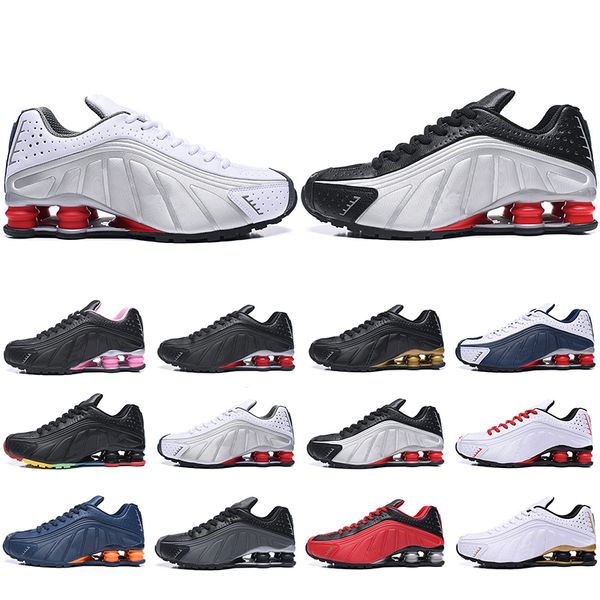 

fashion shox r4 running shoes for men women zapatillas hombre breathable leather mens trainers designer athletic sneakers 36-46