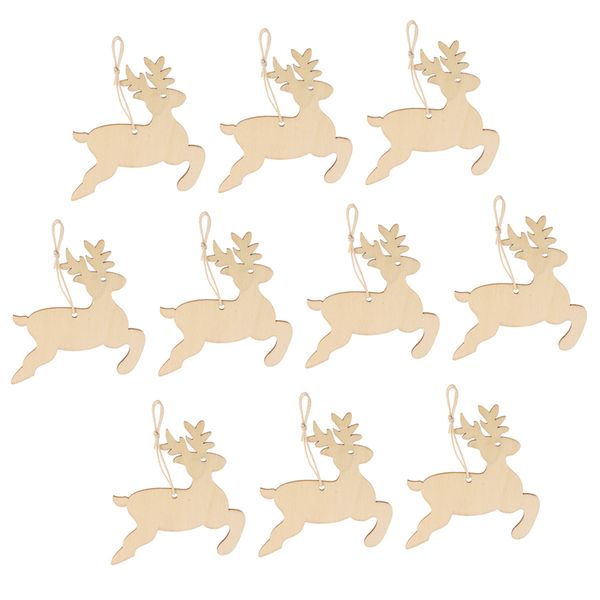 

20 шт. деревянный олень вырез форма животных декоративные теги рождественская елка висит украшения украшения