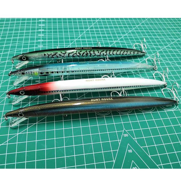 

hunthouse fishing minnow lure sandeel jerk minnow long casting floating pesca 143mm/14g 173mm/23g 208mm/33g for fishing