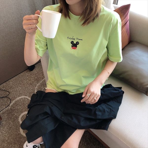 

2020 printed short-sleeved t-shirt ins loose and 81014 2020 women's women'sprinted short-sleeved t-shirt women's ins loose sh, White