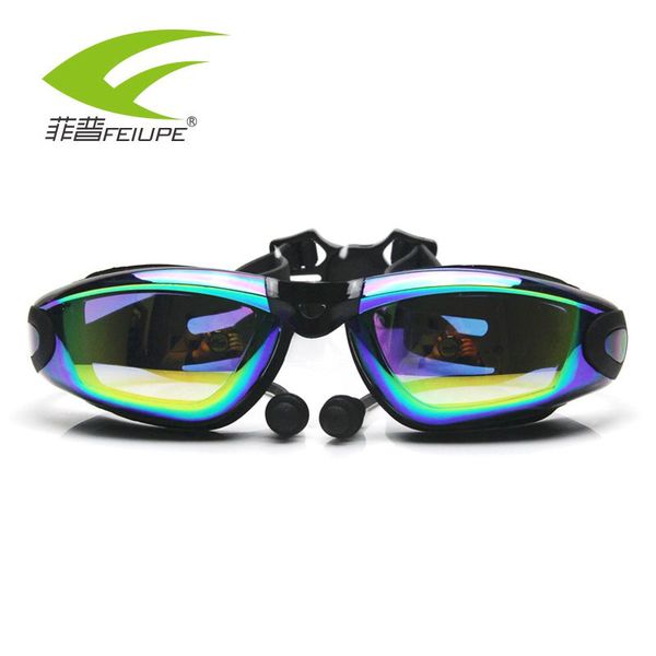 

feiupe myopia prescription water glasses anti-fog swimming goggle anti-uv coated water diopter ochelari colorful plating adult