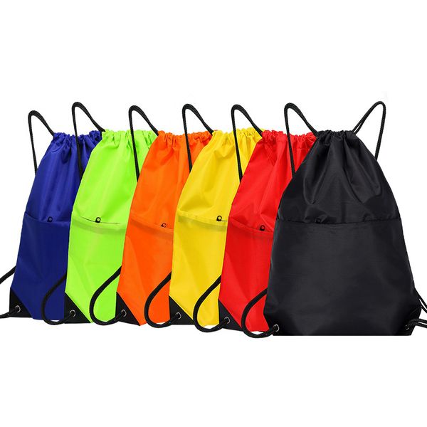 

waterproof zipper gym sport fitness bag foldable backpack drawstring shopping pocket hiking camping pouch beach swimming bag ft32