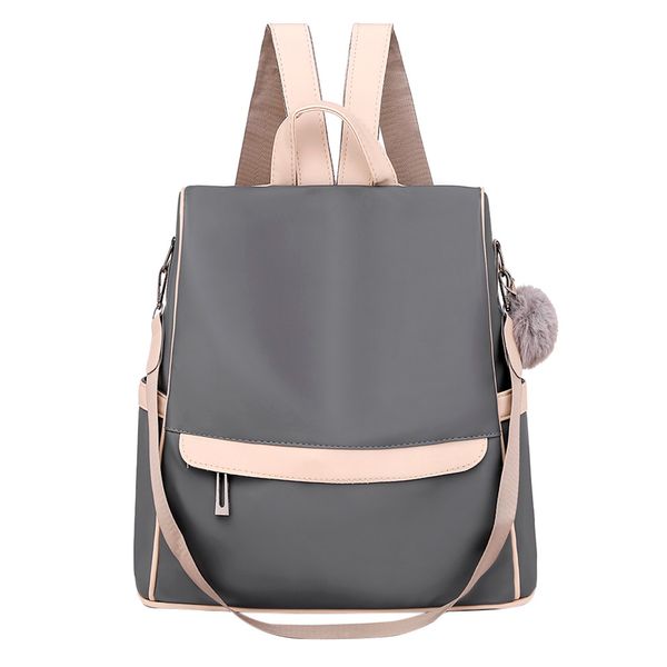 

women's waterproof solid vintage backpack bag cool contrast color anti-theft rotro backpack leisure korean style rucksack bags