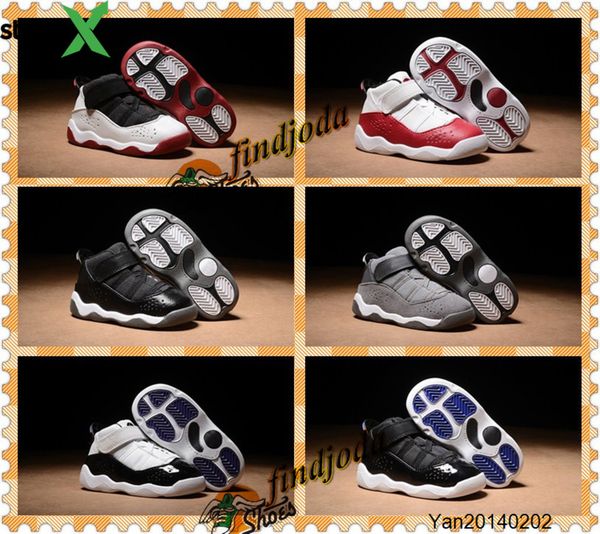 

kids 6 6s rings basketball shoes boys girls chaussures infant carmine black red grey white youth baby trainers sneakers birthday gift