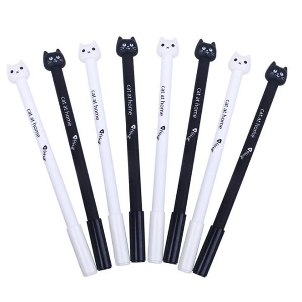 

cartoon cute cat gel pen 0.38mm blue/black ink washable handle erasable pen for school office writing supply kawaii stationery gift